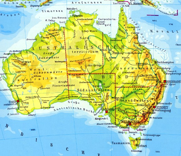 Australien Individuell Karte